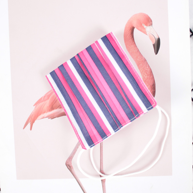 Masque adulte rayé, masque anti-poussière fin respirant à double couche lavable_voghion.com