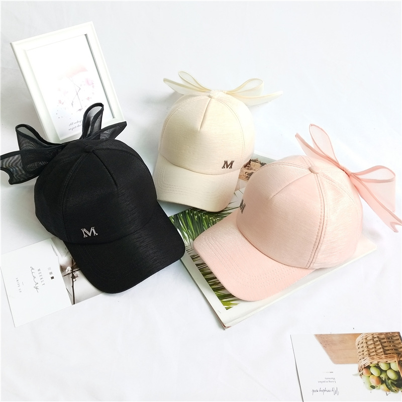 Fashion Hat Women Bowknot M Standard Baseball Cap Summer Korean Peaked Cap Fashion Wild Student Nihaojewelry display picture 2