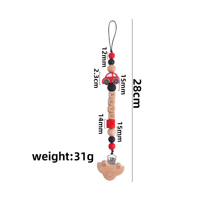 Nueva haya coche chupete clip DIY creativo de dibujos animados de silicona coche bebé nombre chupete cadena