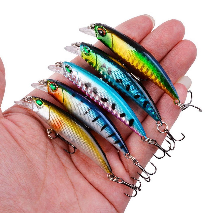 Sinking Minnow Lures Deep Diving Minnow Baits Hard Baits Bass Trout Fresh Water Fishing Lure