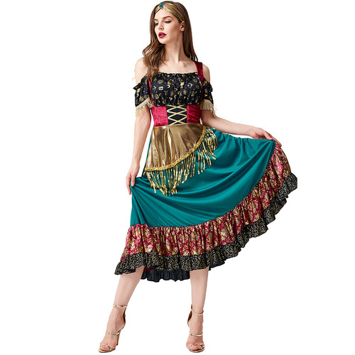Halloween show flamenco costume STARLIGHT GYPSY stage performance fortune teller girl