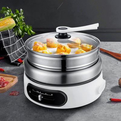 厂家批发分体式多功能料理锅电火锅电煮锅一件代发银行礼品电火锅|ms