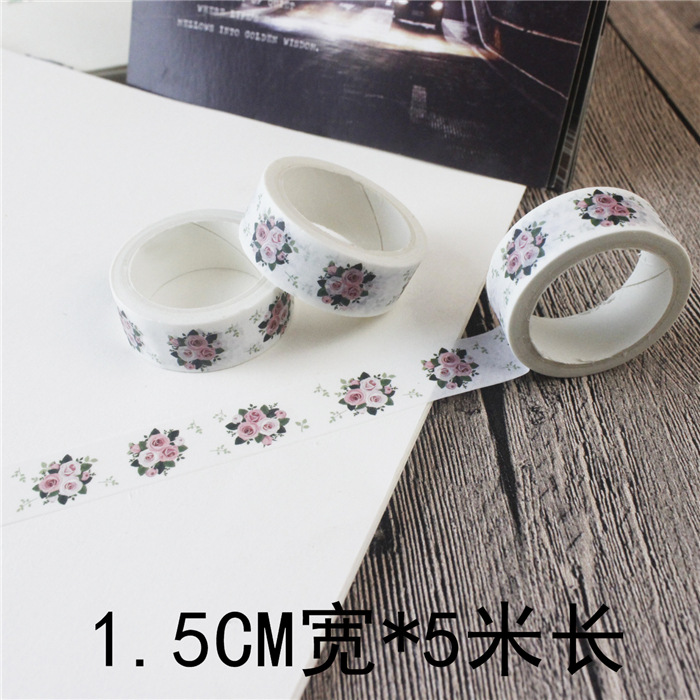 Animal y planta diario cinta lindo diario pegatinas y cinta de papel color material fresco chica corazón di Decoración