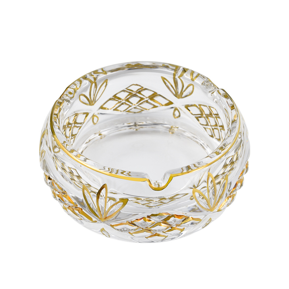 欧式宫廷风复古描金家用客厅烟灰缸 办公室个性男士烟斗烟缸烟蝶