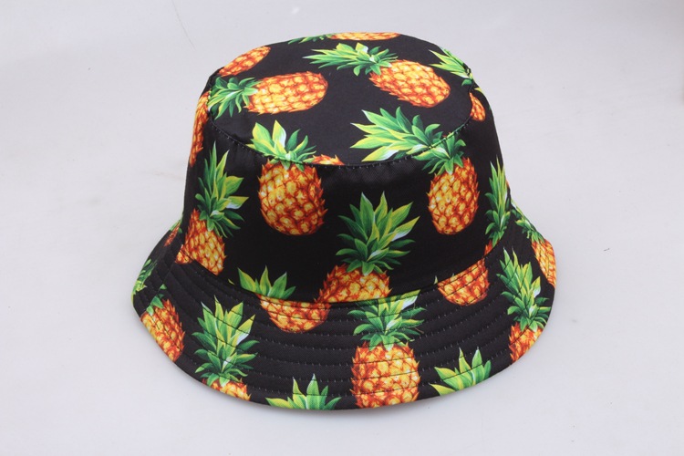 Unisex Basic Pineapple Flat Eaves Bucket Hat display picture 6