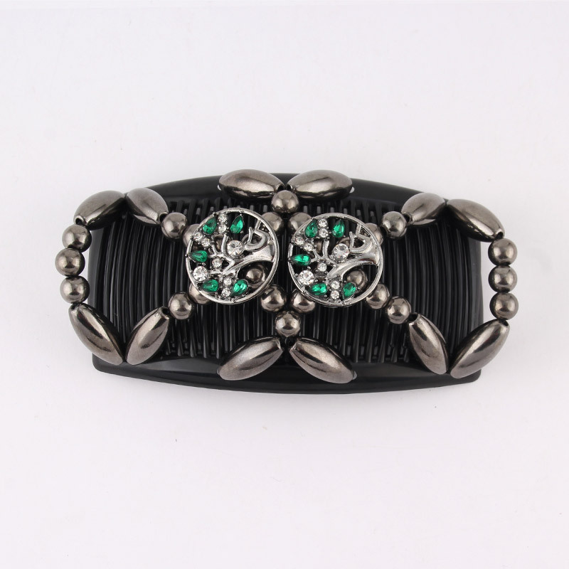 Fashion Flower Arylic Handmade Inlay Artificial Gemstones Insert Comb 1 Piece display picture 1