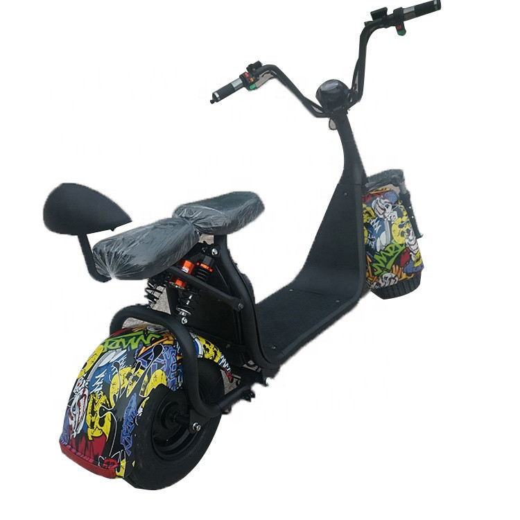 Small Harley Mini Folding Electric Car Double Scooter for Men and Women Adult Wide Tire Portable Battery Car