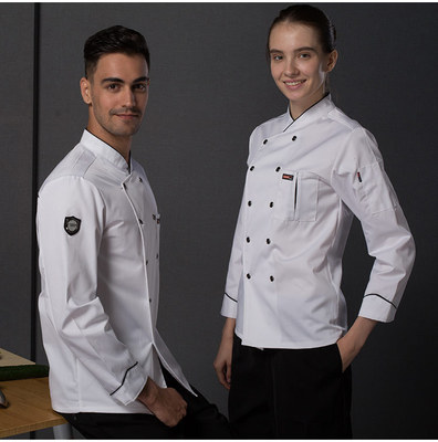 Chef overalls Hotel Restaurant Chef coat season long sleeve work clothes barbecue shop service canteen kitchen chef clothing