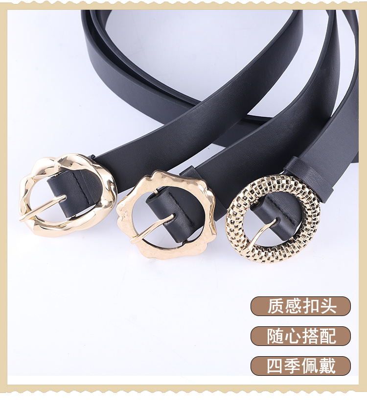 New Punk Belt Ladies Fashion Buckle Combination Wide Belt Casual Decorative Belt Women Wholesale Nihaojewelry display picture 16