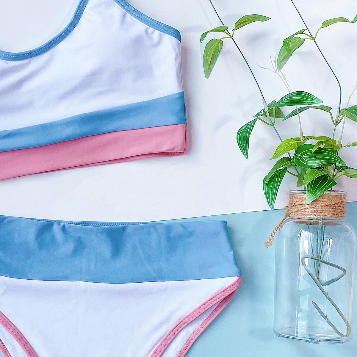 stitching split bikini NSDA9856