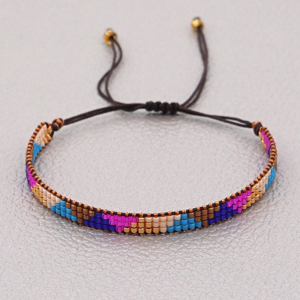 Miyuki Rice Beads Woven Bohemian Bracelet display picture 4