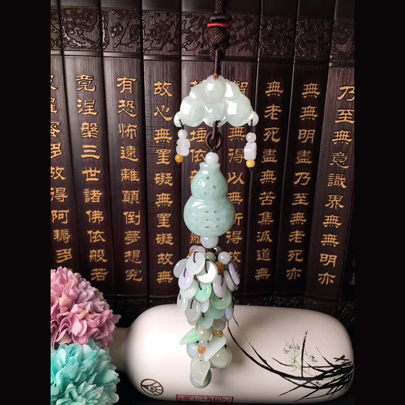 精品翡翠葫芦挂饰 包挂 车挂多用款|ms