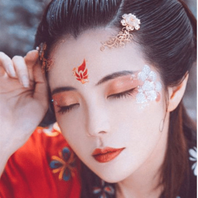 new pattern Eyebrow Tattoo sticker disposable 6d Bionic Eyebrows 60 Zhang/ancient costume Hanfu Tattoo sticker letter