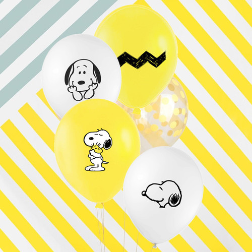 Cross-border 12-inch cartoon pattern Snoopy latex balloon cute theme balloon set birthday party decoration