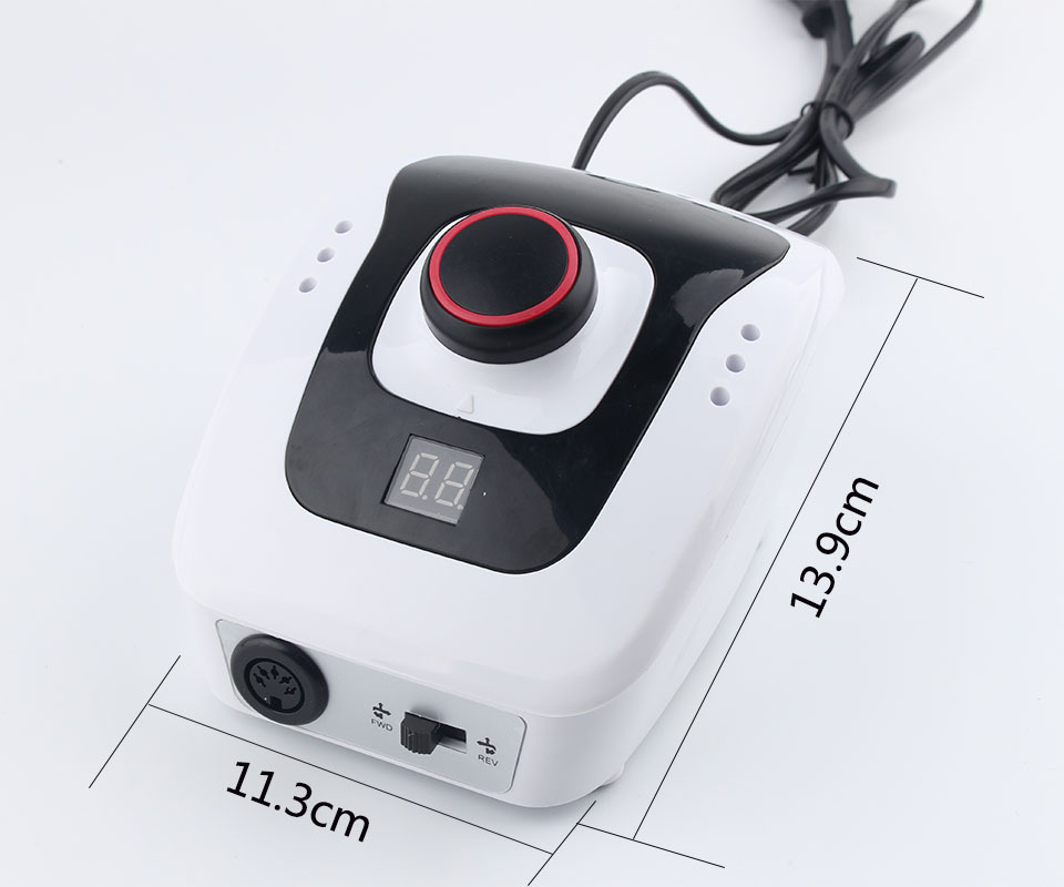 Nueva máquina de pulir 206A blanco y negro exclusiva transfronteriza 35000-Gire la máquina de pulido de uñas y eliminación de uñas eléctrica todo en uno