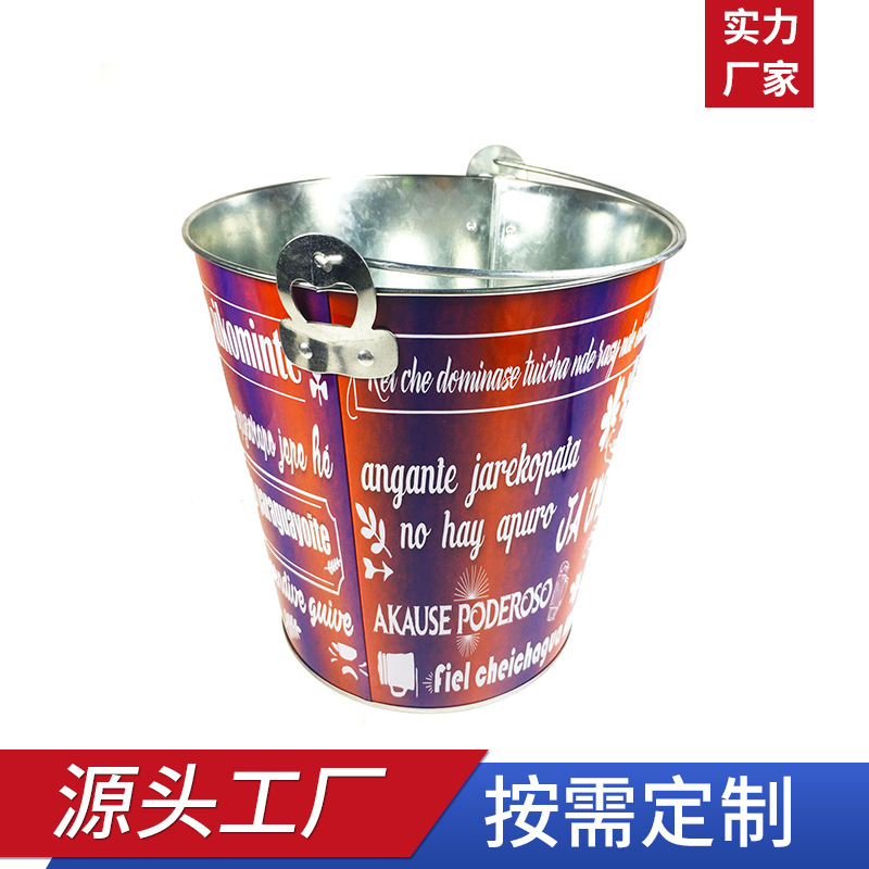 厂家供应镀锌铁冰桶容量带开瓶器高身椭圆形啤酒金属冰桶可工厂