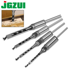Set of 4 Hole Saw Bits: Square Hole Saw, Square Tenon Saw, Square Eye Saw, Drill Core, Salad Saw Bit, Woodworking Hole Saw