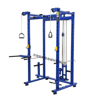 扁橢圓管系列高拉和低拉和小飛鳥和引體向上多功能框式深蹲架