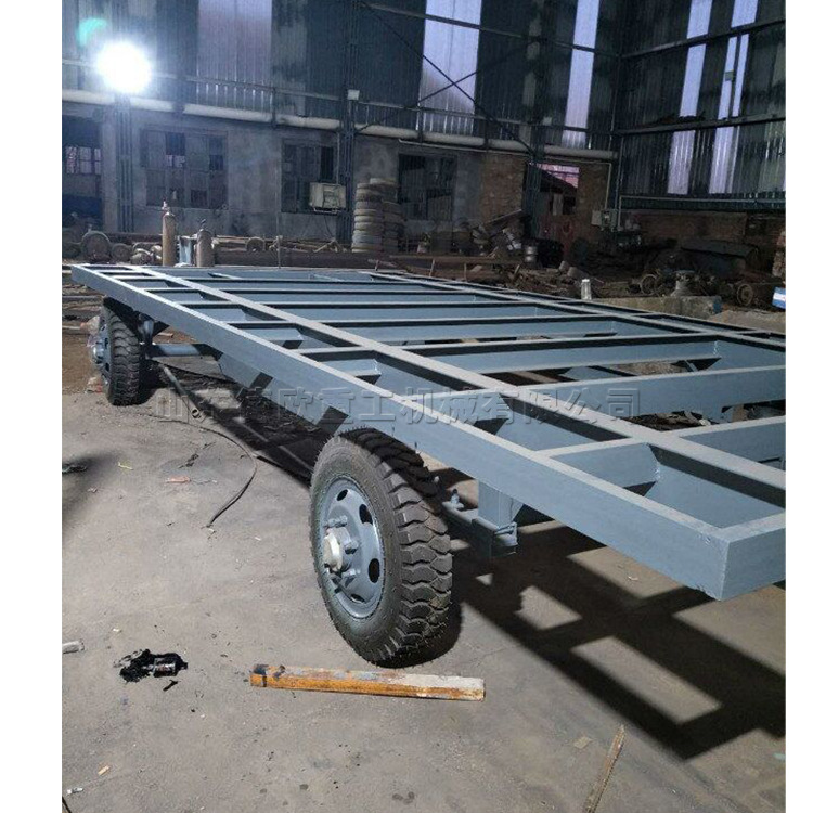 厂内运输平板拖车 双簧缓冲式牵引重型转运车 仓储物流卸料车