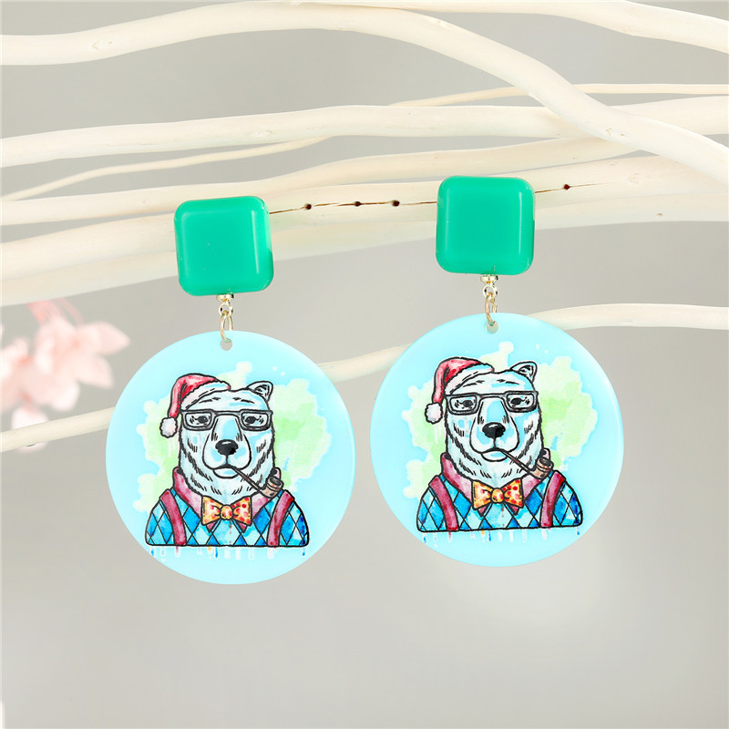 New Acrylic Hand-painted Earrings display picture 5