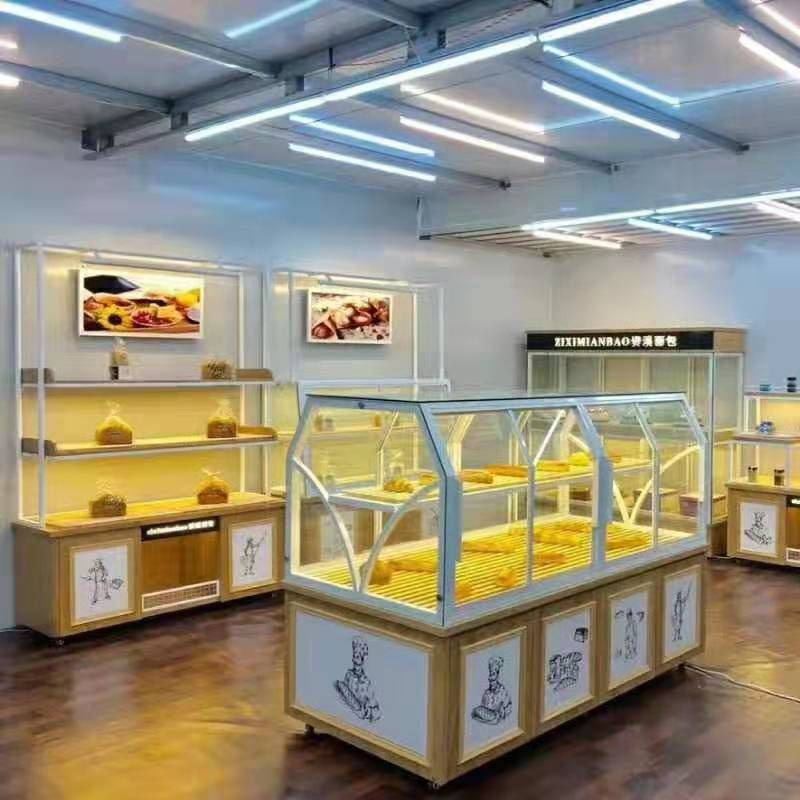 厂家批发 面包展示柜 中岛柜 面包边柜 蛋糕模型展示柜商用货架|ru