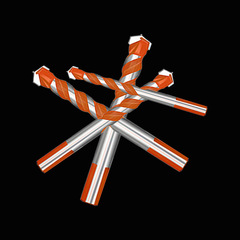 Punch drill triangular drill bit 6MM alloy ceramic punch drill bit tile cement concrete carbide drill bit