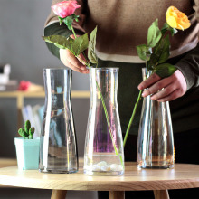 北欧极光幻彩玻璃花瓶透明插花水养简约桌面小清新玻璃瓶1026