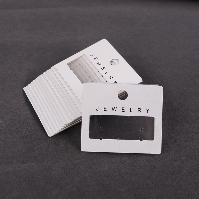 新款耳环耳钉卡首饰包装纸卡饰品包装卡韩版塑料弯钩卡现货批发