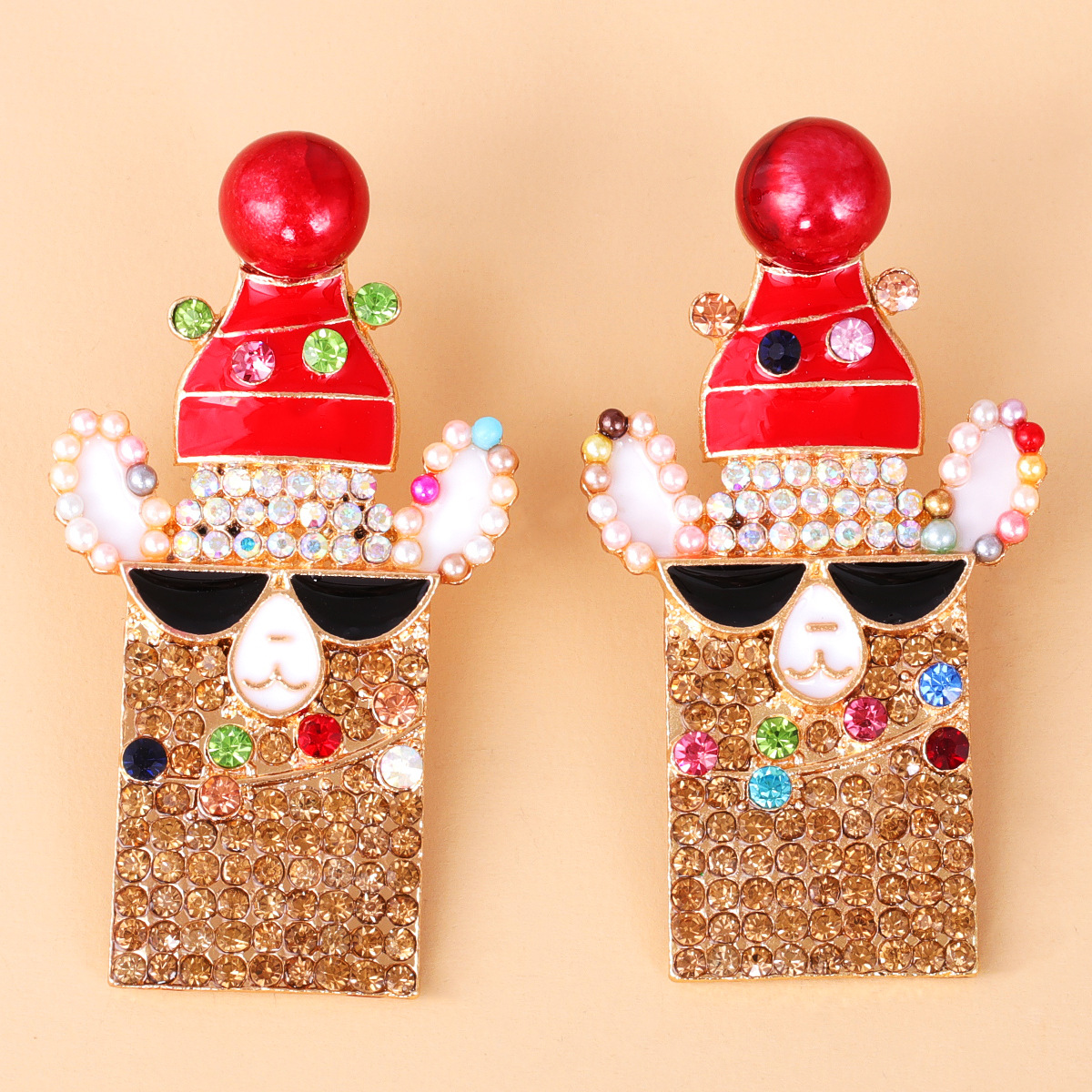 Boucles D&#39;oreilles Noël Mode Elk Snowman Santa display picture 2