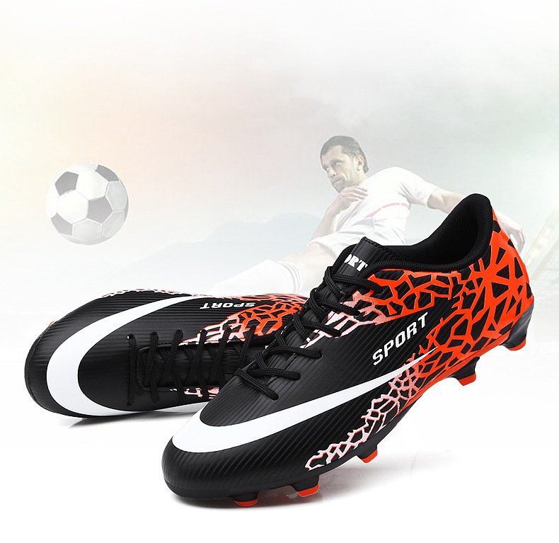 Low-Top-Fußball für Jungen und Mädchen mit gebrochenen Kunstrasen-Lederfüßen, AG-Langnägeln, Schülersporttraining_voghion.com