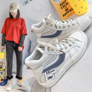 高帮帆布鞋女秋季板鞋2020新款透气韩版网红学生休闲运动鞋潮8319