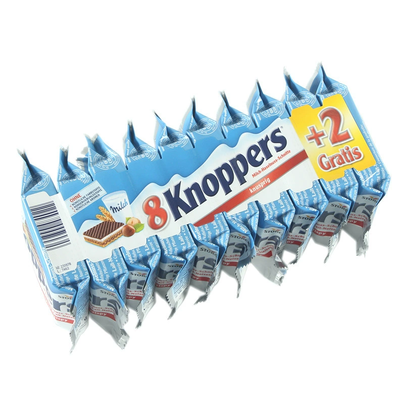 Германский импортированный хлеб KNOPPERS молочный ореховый сэндвич шоколад 250 г десять - библиотека печенье закуски