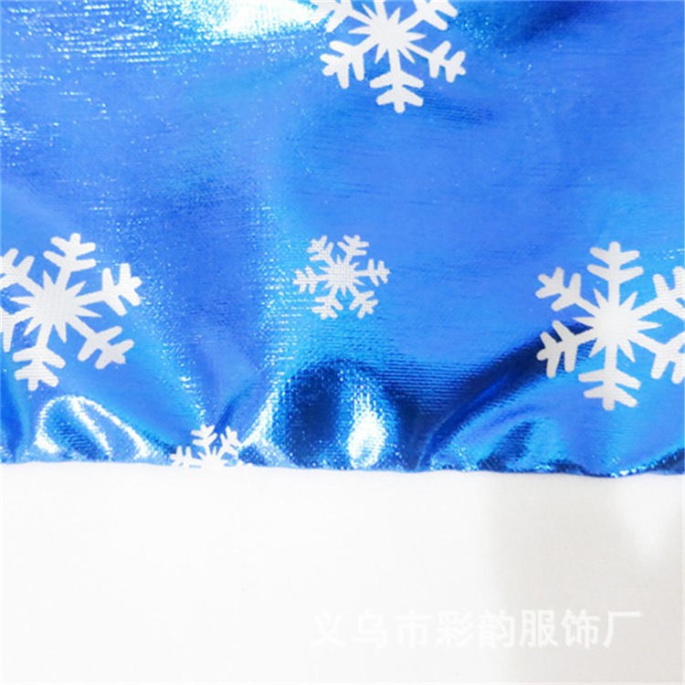 Fabricante Yiwu suministro de tela láser de nieve sombrero de Navidad sombrero de Santa Claus sombrero de Navidad
