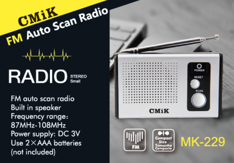 CMiK FM radio, a digital mini pocket portable stereo hearing radio for the elderly, is a bestseller in foreign trade detail image 2