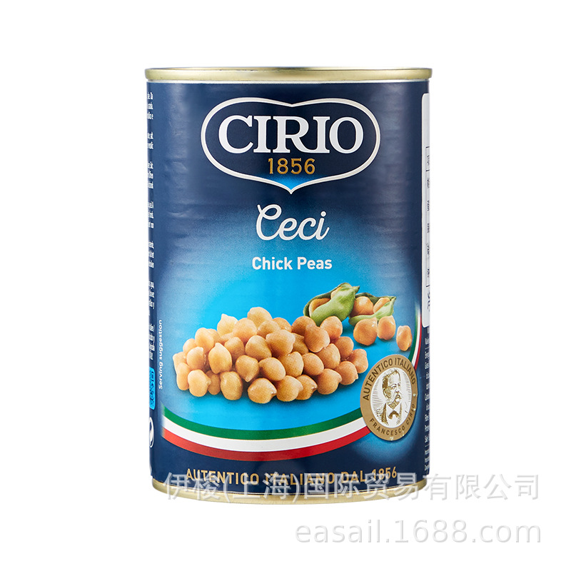 茄意欧鹰嘴豆三角豆罐装400g即食蔬菜罐头意大利进口沙拉原料批发