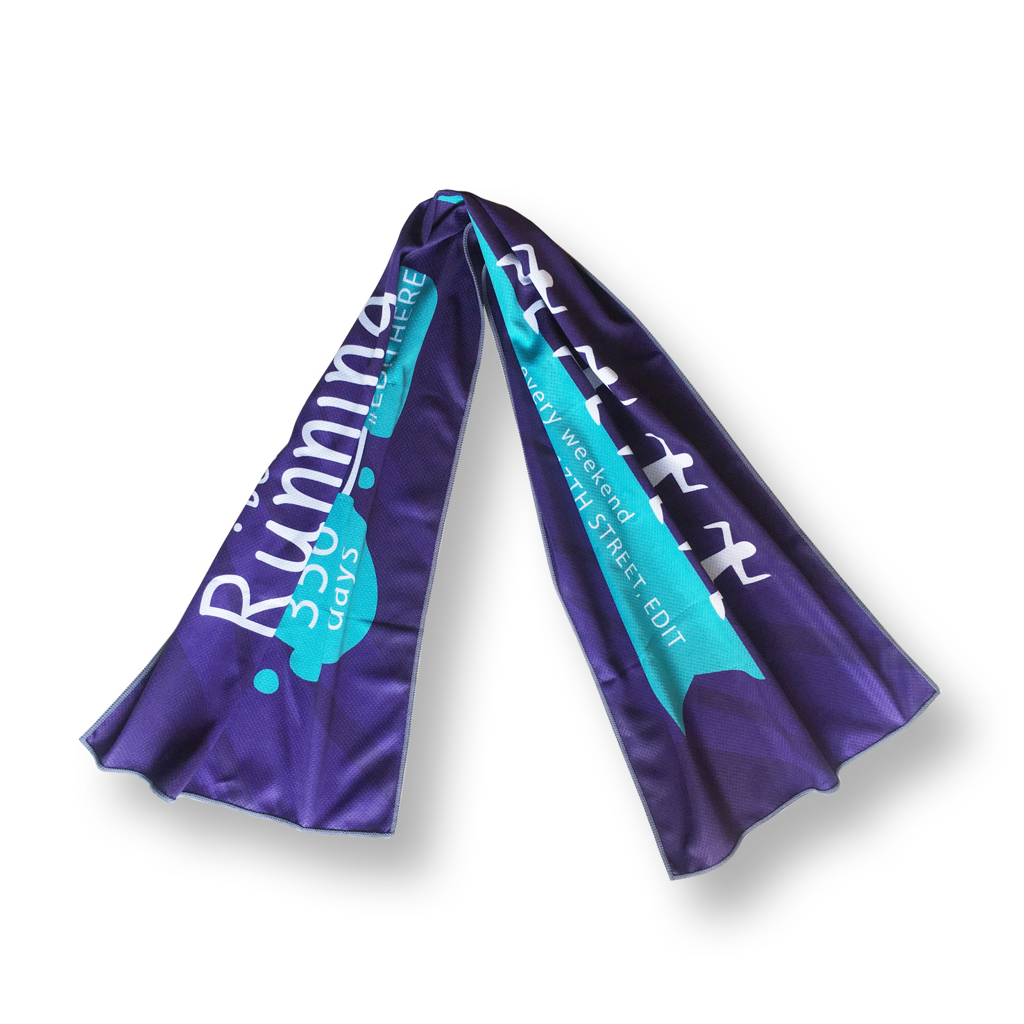 运动健身冰感毛巾冷感冰凉巾厂家直供 冰丝跨境运动冷感毛巾制作