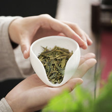 厂家直供羊脂玉白瓷茶荷德化功夫茶具茶勺茶则赏分茶盘茶道零配件