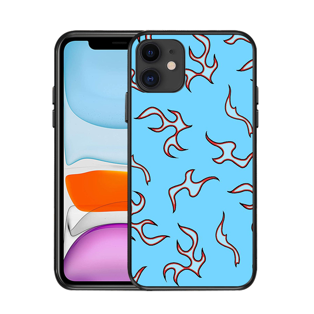 40g Weight iPhone Applicable Brands Phone Cases Classification tpu Material Flame Pattern Classic Style Style Tpu Flame Classic Style Phone Cases Phone Accessories 6