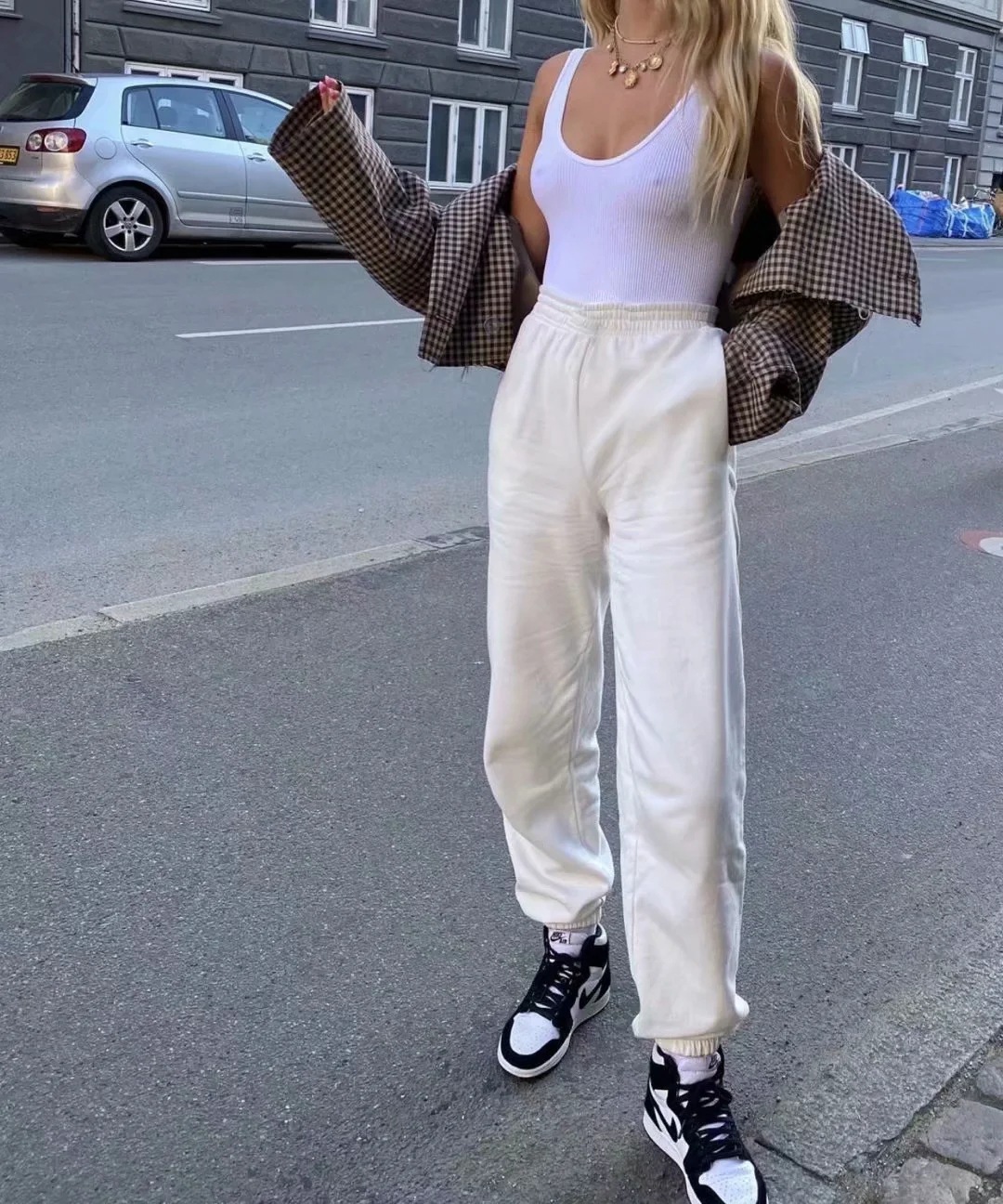 Lamb wool thickened sports pants NSAC13964