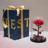 Princeling Eternal life rose Glass cover Gift box finished product Cross border Amazon wholesale Valentine's Day originality gift