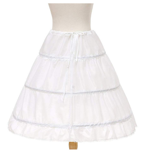 Little girl's puffy skirt stage performance costume children's lined skirt princess skirt children's three-circle lined skirt