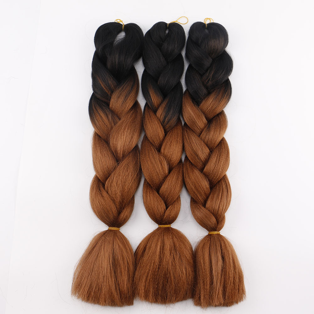 Peruica africana trenza color gradiente color trenza delgada jumbo trenza cabello de alta temperatura seda trenza sucia