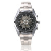 Winner 340 style men's fashion casual hollow luminous semi -automatic mechanical watch