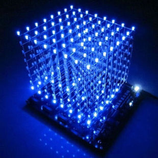 3D8 Cube DIY kit (573+2803+5A60S2) 8*8*8 light cubic blue/red/green/yellow
