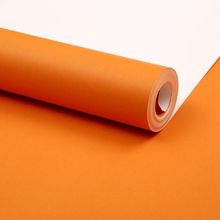 时尚橙色纯色壁纸卧室客厅酒店工程民宿餐厅简约素色主题光面壁纸