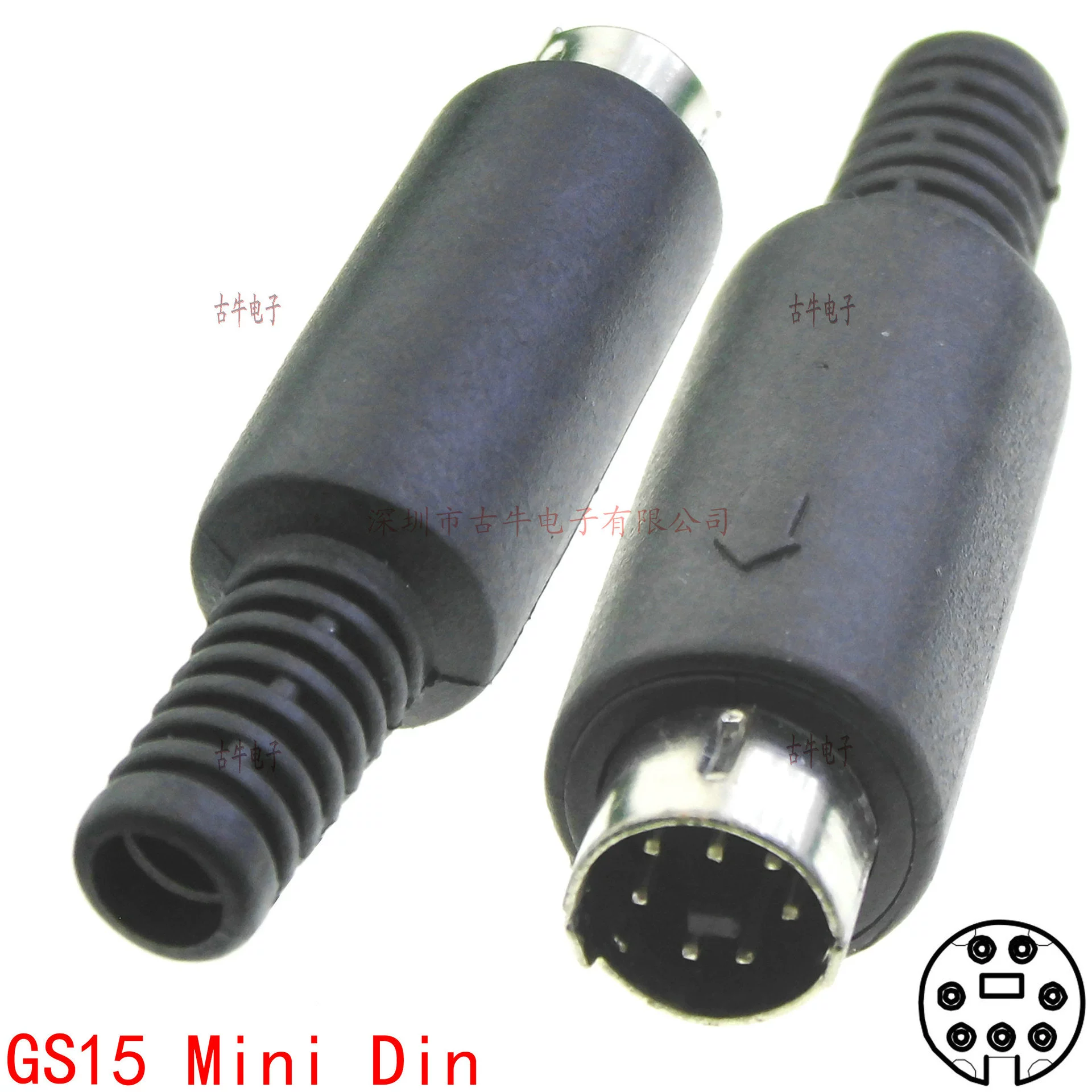 GS15 фабричный мини-гнездо 7P, мужской разъем MINI DIN 7P, медицинская вилка для медицинского оборудования