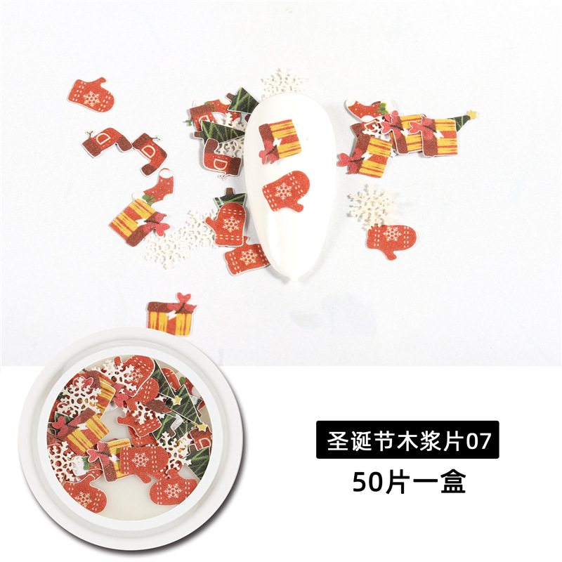 Hoja de pulpa de madera de Navidad 07