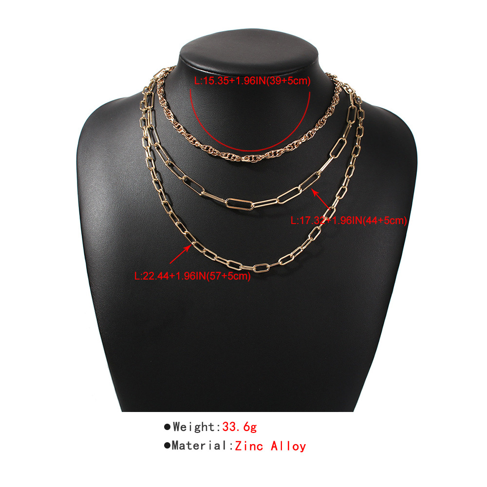 Mode Bohême Accessoires De Cou Colliers Rétro Colliers En Alliage Collier De Costume Multicouche Pour Les Femmes En Gros Nihaojewelry display picture 1