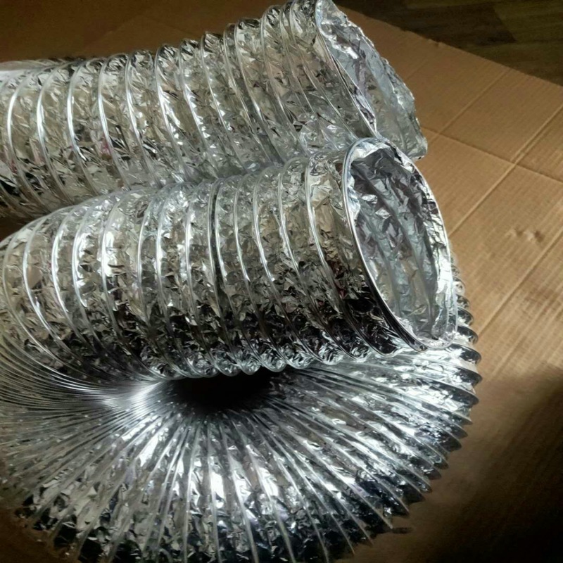 钢丝高密铝箔管 耐温双层铝箔软管 新风110铝箔软管