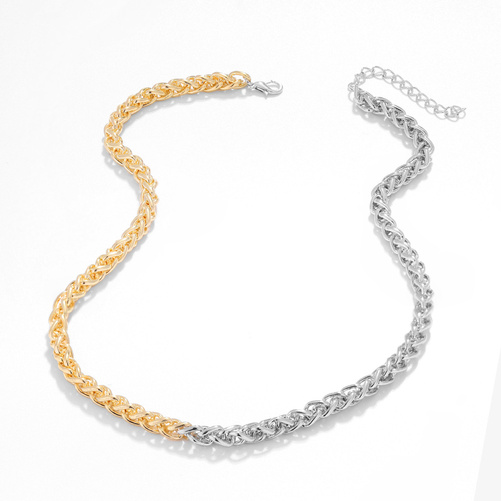 Cuban Chain Two-color Necklace display picture 5